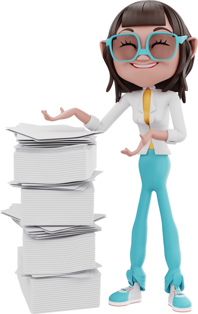 3D Character with Files